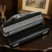 16-Hole Flute Case Set Shoulder Strap Flute Hard Case with Gig Bag Padded Lining Musical Instrument Accessory for Flutists