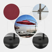 Cantilever Patio Umbrella Large Shade Area Offset Patio Umbrella Stable for Yard, Balcony, Commercial Seating Areas