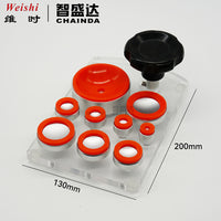 Universal Watch Case Opener with 9 Rubber Suction Cups and Wooden Handle