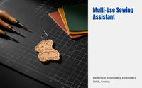 Needle Collector, Retro Leather Sewing Tool, Cute Pet Design, DIY Embroidery Stitch