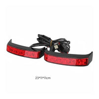 2 Pieces All-in-Single Function Motorcycle Side Box Light Waterproof Saddlebag Turn Indicator Light Enhanced Visibility Motorcycle Run Brake Turn Indicator Lamp Plug and Play
