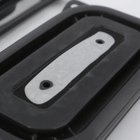 2 Pieces Rectangular Passive Diaphragm with Metal Strip Repair Passive Diaphragm Slim Hardware Rubber for DIYers, Audiophiles