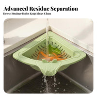 Attachable Sink Strainer Prevents Clogs Kitchen Sink Food Catcher Attachable Corner Basket Rust-Resistant Large Capacity for RVs