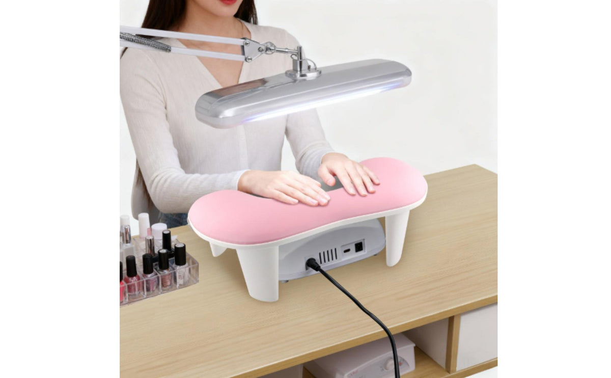 Detachable U-Shaped Nail Art Hand Pillow Long-Lasting Nail Tech Hand Pillow Memory Foam Manicure Arm Rest Stand Tool-Unrestricted Assembly for Home