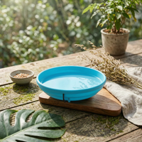 Plastic Birdbath with Clamp Shallow Heated Birdbath Easy to Install Hanging Bird Bath Long-Lasting for Garden