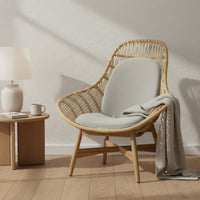 Waterproof Balcony Wicker Furniture Set Sunproof Balcony Chair Set Woven Design Wicker Armchair Weather-Resistant for Outdoor, Patio