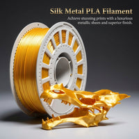 Satin PLA Filament 1.75mm Gold Sheen, 3D Printer 1kg Spool for Fused Deposition Modeling Dimensional Accuracy +/- 0.02mm