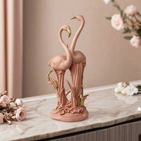 Flamingo Figurine Resin Flamingo Statue Romantic for Shelf, Living Room, Couples