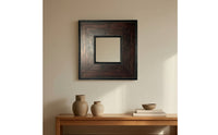 Wooden Picture Frame Rustic-Lumber Frame with Black Border Wall-Mountable for Bedroom, Hallway