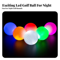 6 Pieces High Visibility LED Golf Ball Easy to Find Light up Golf Ball Strike Activated for Women, Backyard Practice, Driving Range, Outdoor