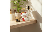 Auspicious Maneki Neko Tray Decorative Trinket Tray with Cat Cute Jewelry Dish with Cat Tabletop for Women, Vanity, Dresser, Entryway