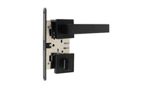 Split-Handle Lock with Quiet Latch Minimalist Door Lock Non-Handed Hardware for Bedroom Doors