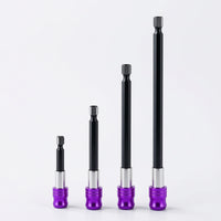 4 Pieces Non-Slip Hex Shank Drill Bit Extension Sturdy Self-Locking Drill Bit Holder Heavy Duty Self-Locking Extension Bar for Tight Areas