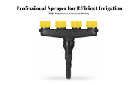 Wide Coverage 4 Head Sprinkler Nozzle Gentle on Plants 4 Way Irrigation Sprinkler Time Saving for Farmers, Farm, Greenhouse