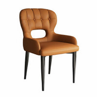 Italian design Curved posteriorrest Dining Chair Minimalist Design Upholstered Seat Soft Upholstery Home Furniture Comfortable padding for Restaurant Owners, Interior Designers, Homeowners, Cafe, Hotel, Study Room, Kitchen