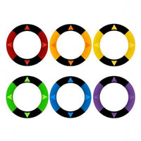 6 Pieces Colored Segmented Basketball Footwork Hoop Hollow Center Footwork Training Rings Color Coded Directional Drill Hoop for Movement Exercises