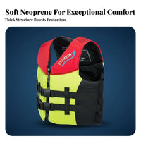 Grown-up Flotation Vest Adjustable Straps Kayaking Flotation Vest Buoyancy Aid Vest Quick-Dry Material Lightweight for Men
