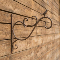 Hanging Basket Bracket 2 Pack for Home Decor and Garden Decor, Heavy Duty Metal Brackets for Wind Chimes, Bird Motif Wall Planter Wall Hooks