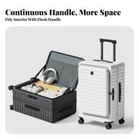 Expandable Design Front-Opening Trolley TSA-Approved Lock Frontentry hand luggage casters Suitcase Adjustable Handle for voyagers, Business Professionals, escapeers, escape, Boarding, Airport, short trip