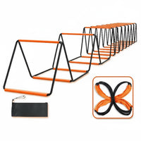 Modular & Connectable Butterfly Agility Ladder Improves Balance & Coordination Multifunctional Agility Ladder Long-Lasting Material Foldable Training Hurdles Stable Design for Backyard, Home Gym