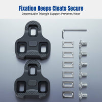 Bike Pedal Cleat, TPU Anti-Slip Lock Plate, Three-Float Angle, Universal Cycling Gear
