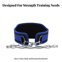 Padded Waistband Weighted Lowering Belt Metal Rings Lowering Belt Reinforced Edge Binding Fitness Gear Contoured Center