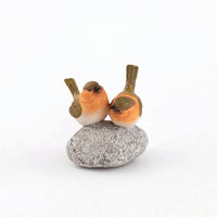 Bird Figurine Textured Small Resin Animal Statues Rustic for Homeowners