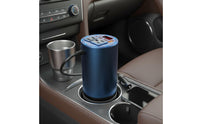 Multiple Safety Protections Car DC to AC and DC Converter Digital Voltage Display Cup Holder Power Converter for Road Trip, Camping