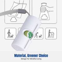 Mini Pet Waste Bag Dispenser, Sturdy Lightweight, Easy Tear, Portable Holder