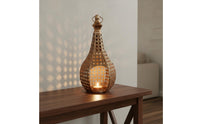 Warm Ambient Radiance Moroccan Design Candle Lantern Hanging or Freestanding Moroccan Design Hollow Lantern Hollow Metal Candlestick for Tabletop, Living Room, Wedding, Restaurant