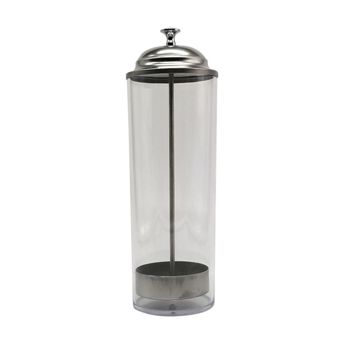Drinking Tube Holder dispenser with Stainless Steel Lid Countertop Drinking Tube Holder dispenser with Lid Convenient for Cafe