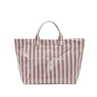 Waterproof Striped Tote Bag Easy to Clean Transparent Striped Handbag Lightweight Large Capacity Jelly Bag Versatile for Beach, Shopping, Travel