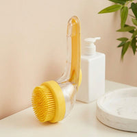 Cat Brush and Dog Brush for Shedding, Long Handle Silicone Pet Brush for a Gentle Bath, Soft Silicone Washing Tool for a Deep Bath, 1 Pack