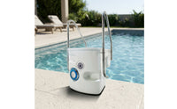 Compact Pool Filtration Unit with Handrails Integrated Wall-Mounted Pool Filter Small Efficient for Swimming Pools