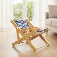 Cat Lounger with Wooden Frame Cat Lounger Contemporary Pet Bed for Home