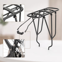 Easy to Install Rear Bike Rack with Hardware Sturdy Rear Bike Rack High Strength Sleek for Cyclists, Commuters