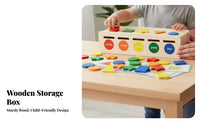 Wooden Classification Box Early Education Wooden Shape Sorting Box Educational