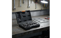 5 Pieces HSS Step Boring Tool Set Rust Resistant Spiral Flute Step Drill Tool Storage Container Tools Part for Hobbyists, Professionals