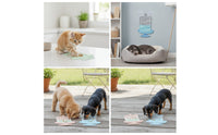 Slow Feeder Bowl with Suction Cup Silicone Slow Feeder Cake-Shaped Pedestal Pet Bowl for Pets, Cats, Floor