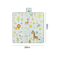 Waterproof Picnic Mat with Carry Loop Compact Foldable Picnic Blanket Soft Foldable Beach Mat Easy-to-Clean for Picnics