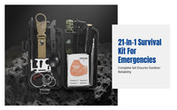 Outdoor Multi-Functional Emergency Kit, Survival Tool Set, Portable Storage Box, Random Design