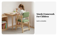 Adjustable Wooden child's Chair Ergonomic Design Height-Adjustable child's Chair Stable Frame Even Rounded Corner S for Home