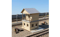 Trackside Railway Scene Building Model Kit Miniature N-Scale Model House Architectural Diorama Building Kit Hobby Grade for Collectors