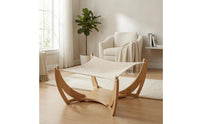 Woven Cat Hammock Bed Open Design Wooden Cat Hammock Wood Frame Animal Furniture