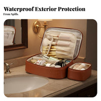 Large Capacity Cosmetic Bag Waterproof Large Capacity Makeup Bag Water-Resistant Travel Cosmetic Organizer for Journeyers, Vacation, Suitcase