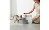 3L Large Capacity Tilting Pet Water Bowl Filter-without Wireless Cat Water Dispenser Quiet Operation Double Reservoir Pet Waterer for Small Dogs