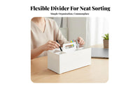 Desktop Storage Organizer with Handle Removable Dividers Portable Makeup
