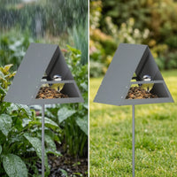 Bird Feeder House with Pole Decorative Standing Bird Feeder Outdoor for Avian Creatures Birds