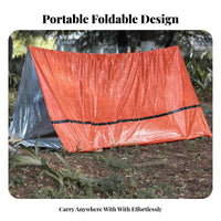 Heat-Retaining Thermal Tube Tent Easy Setup Emergency Tube Tent Compact Survival Gear Lightweight for Survivalists, Preppers, Mountaineers, Camping, Hiking, Automobile Travel