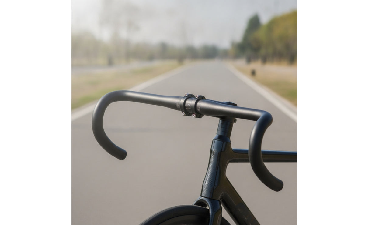 Aluminum Alloy Road Bike Drop Handlebar 420mm Width, 25.4mm Clamp